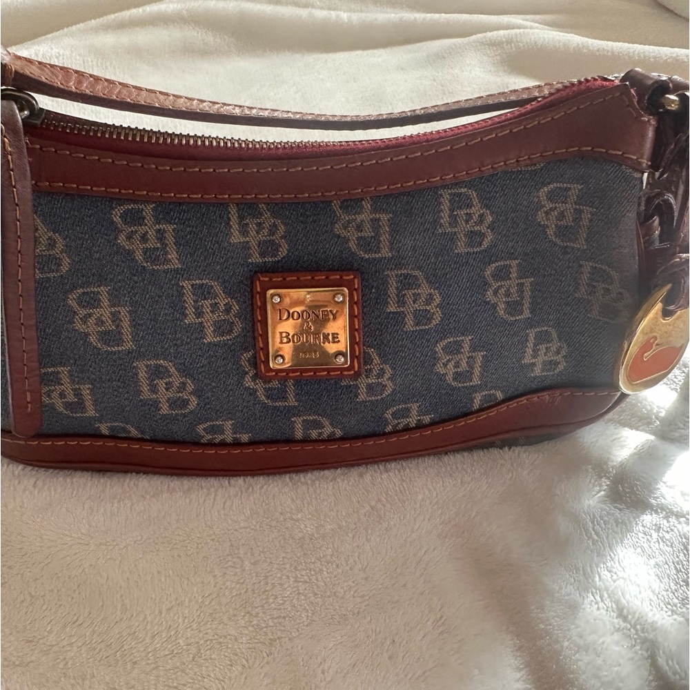Dooney & Bourke Blue and Brown Purse